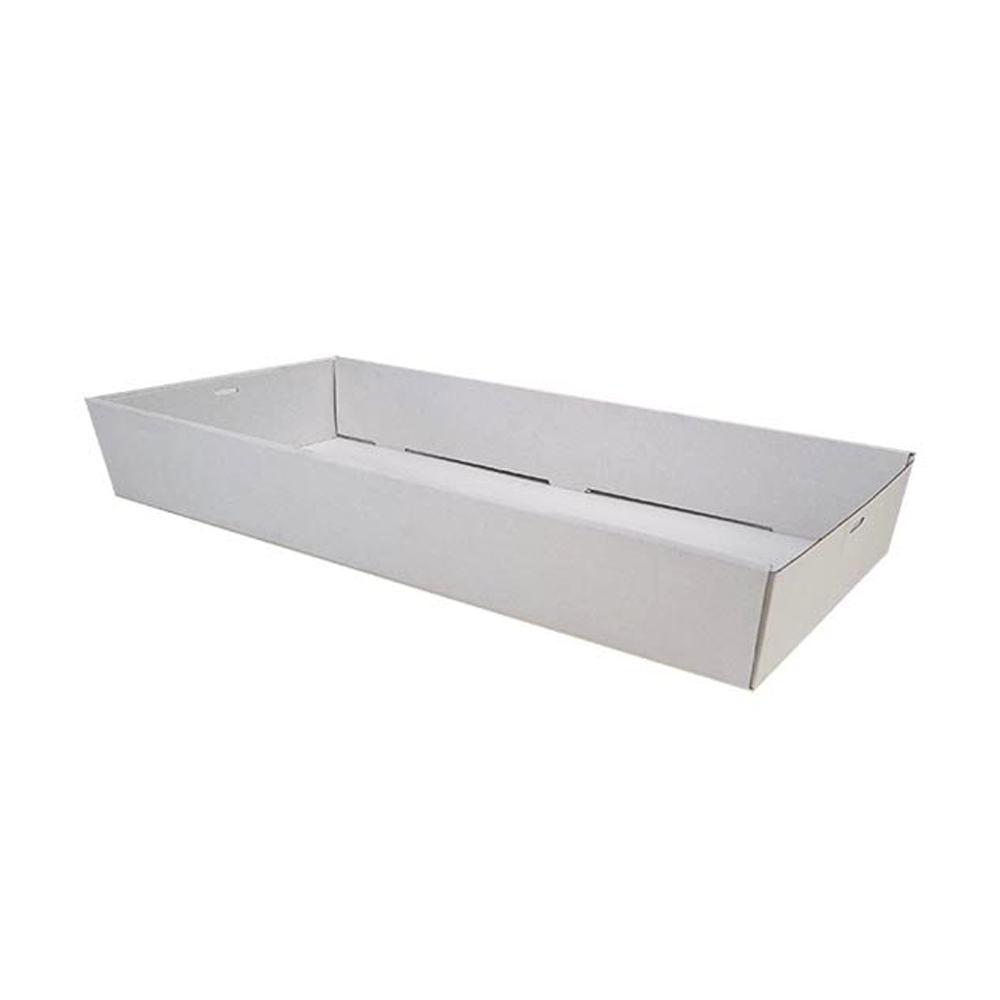 White Corrugated Rectangle Catering Tray - Large