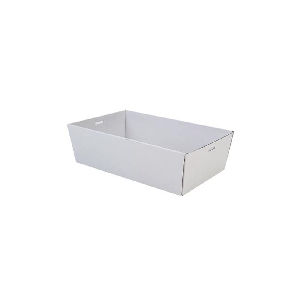 White Corrugated Rectangle Catering Tray - Small