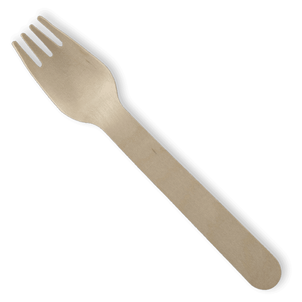 160mm Coated Wooden Fork Cutlery