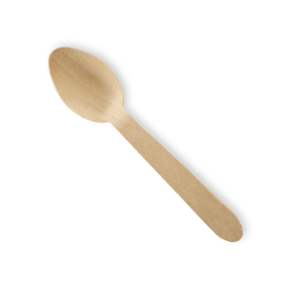 110mm Coated Wooden Teaspoon Cutlery