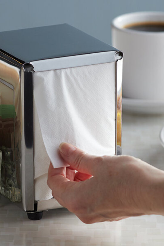 White Napkin 1-Ply Dispenser Napkins – 1/6 Fold (Carton of 5,000)
