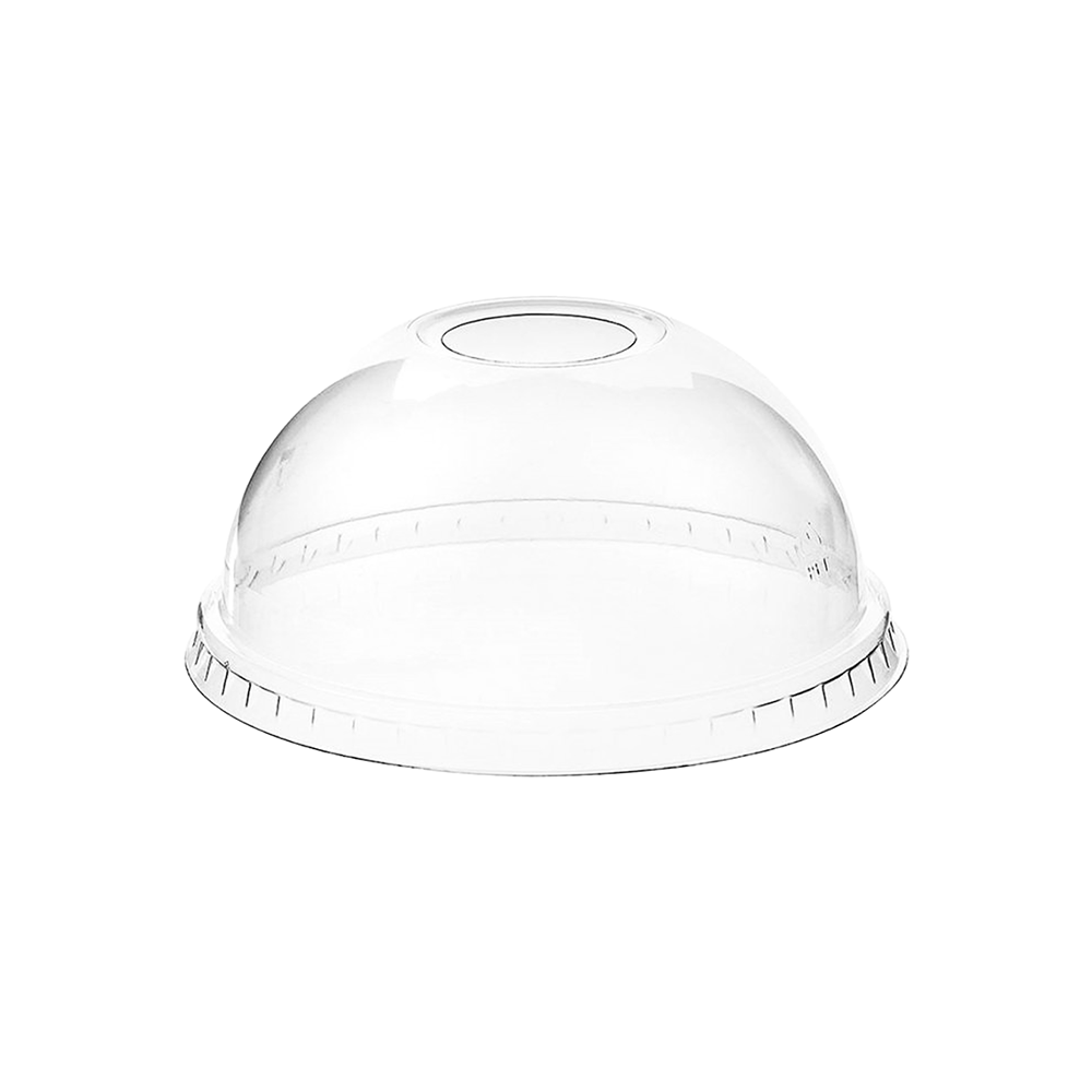 78mm Clear PET Dome Lid Die-Cut Hole