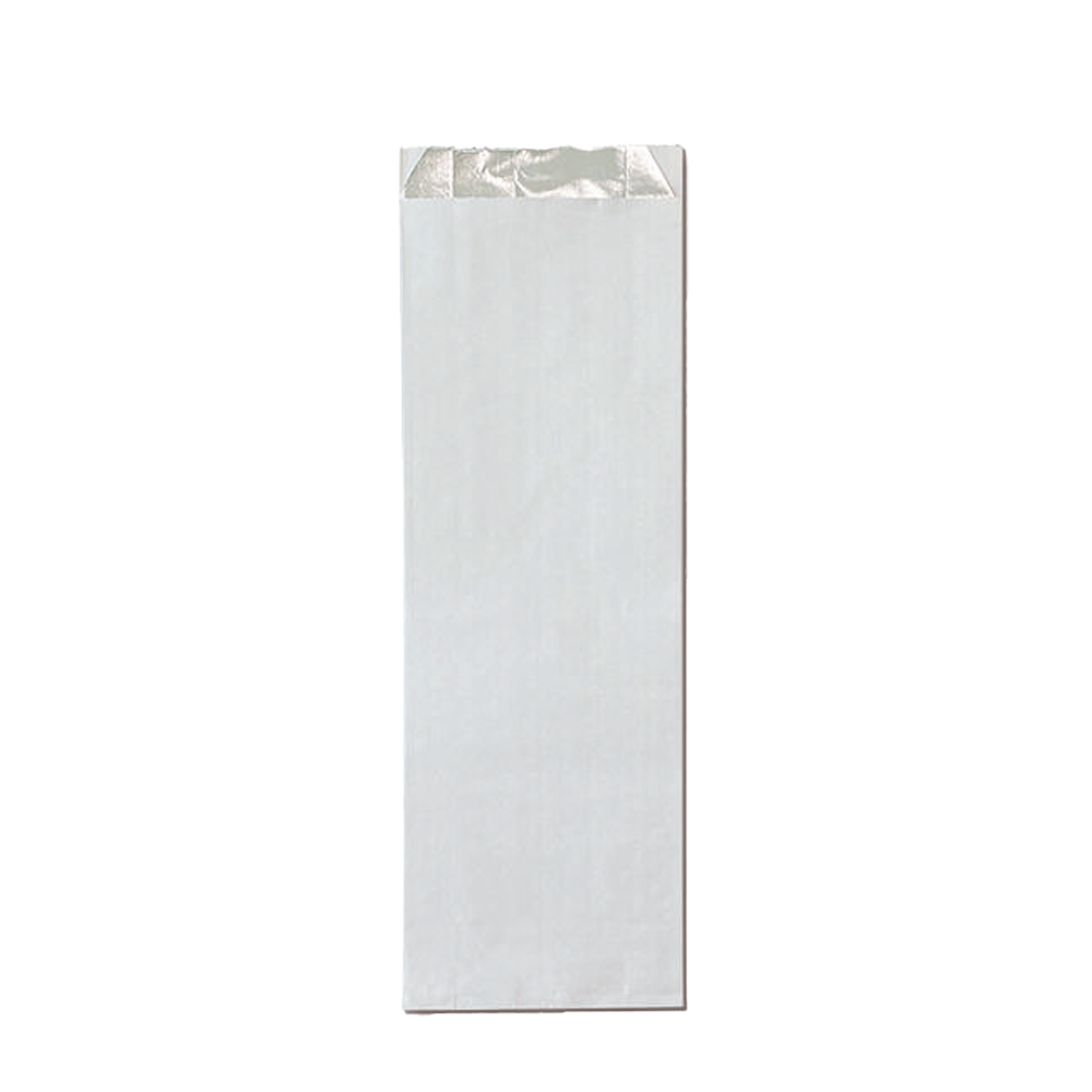 White Foil Lined Kebab Paper Bag Unprinted - 250/PK