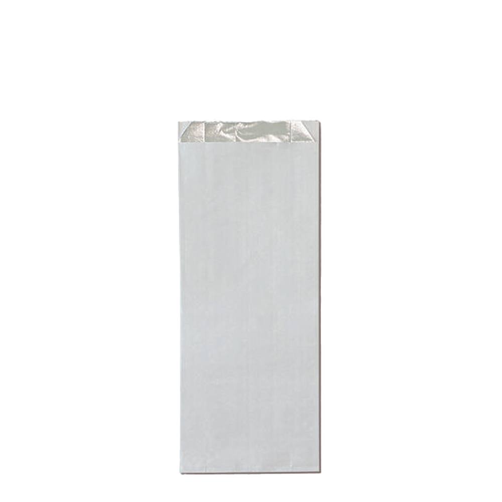 Plain White Regular Foil Lined Paper Bag - 250/PK