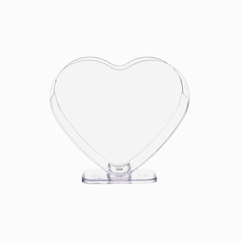 Clear Heart-Shaped Mini Dessert Bowl