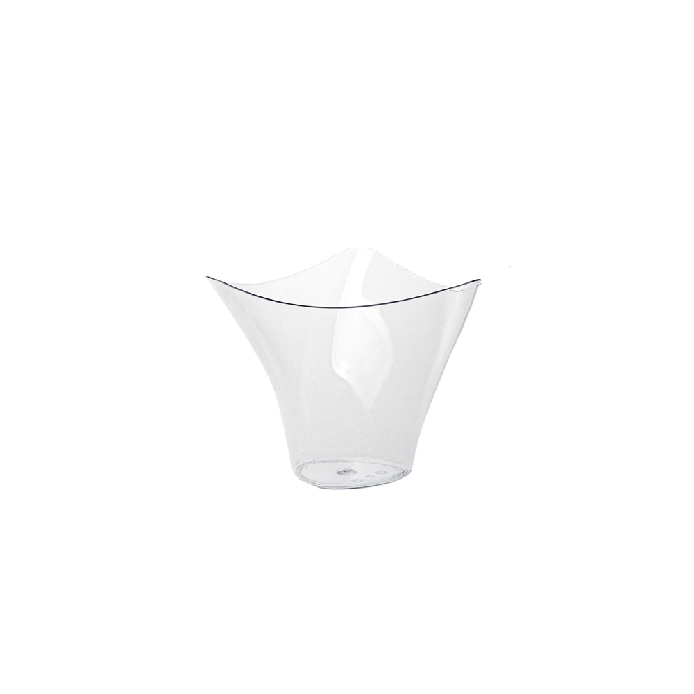 110mL Clear Mini Triangle Wave Cup