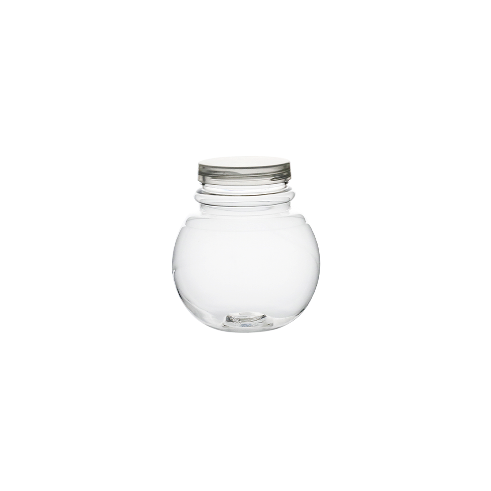 210mL Clear Globe Shape Container With Screw Lid