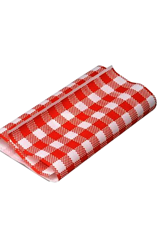 GP Gingham Food Wrapping Paper 300x190mm - 200/PK