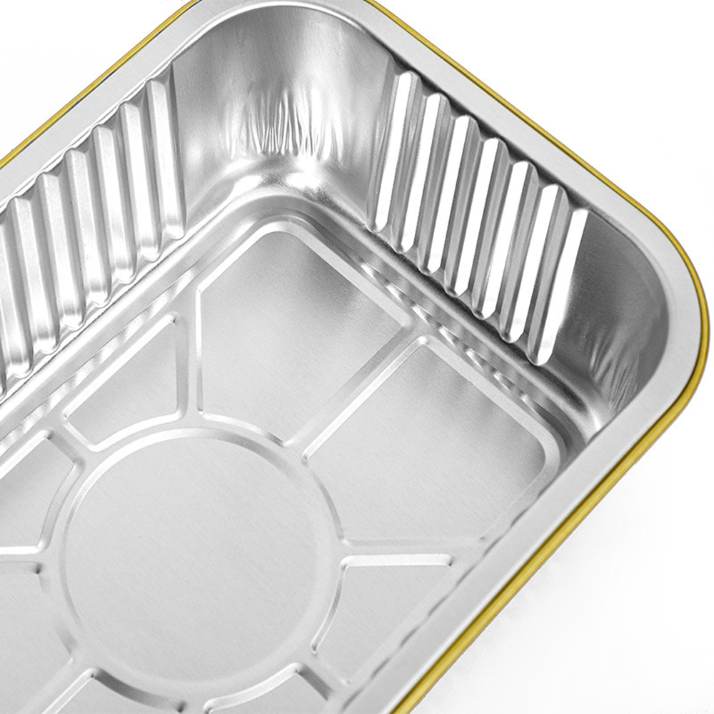 510mL Aluminium Gold & Silver Seires Pan Rectangular Base - 1000/Ctn