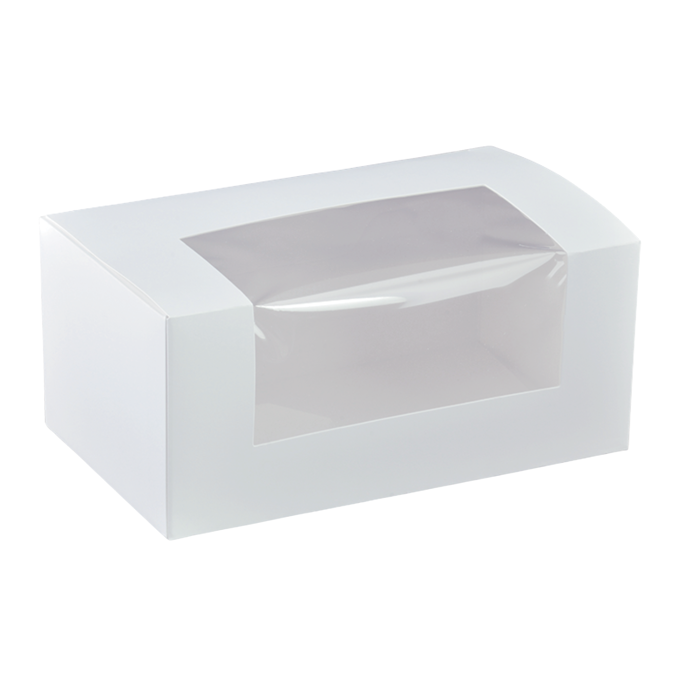 7 Inch Long Patisserie White Window Box - 400/CTN