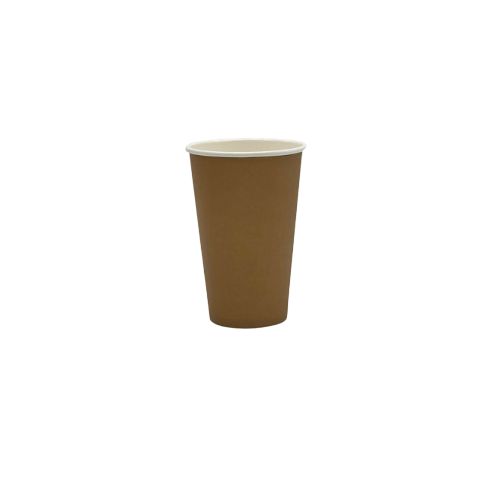 16oz/475mL PE Coated SW (D/90mm) Paper Cup Kraft