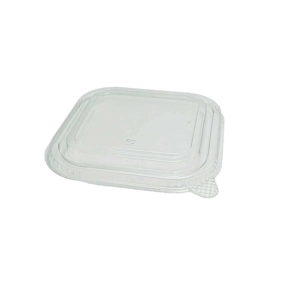 Clear PET Lid For Bamboo Paper Square Container