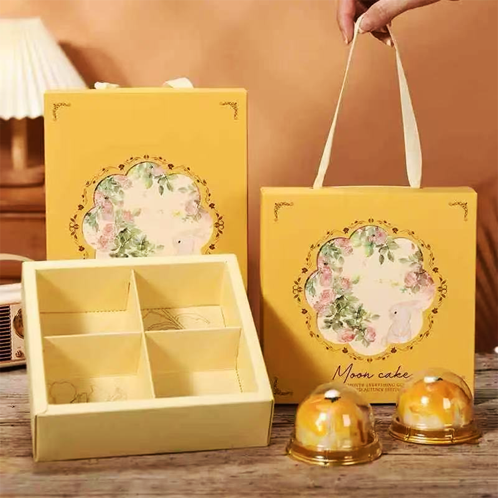 4 Compartment Gift Box with Carry Handle- Pack of 25