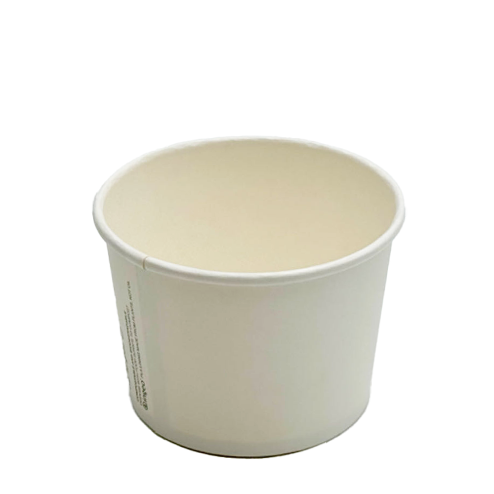 16oz/470mL PLA Coated White Paper Soup Cup