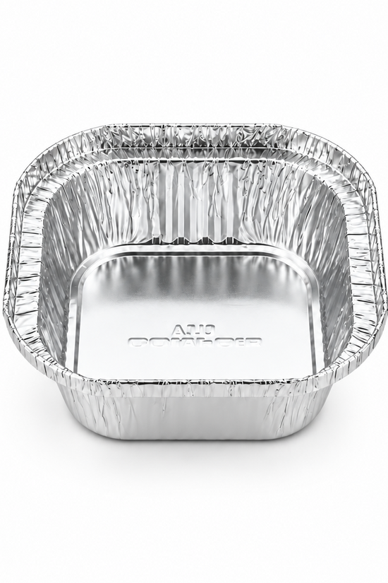 340mL Square Aluminium Foil Takeaway Tray (Carton of 1000)
