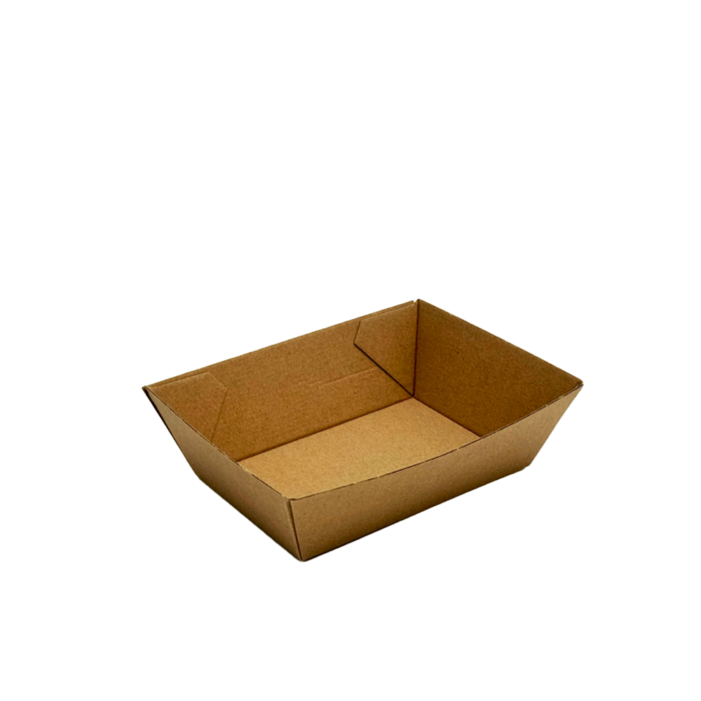 Corrugated Small Kraft Brown Food Tray