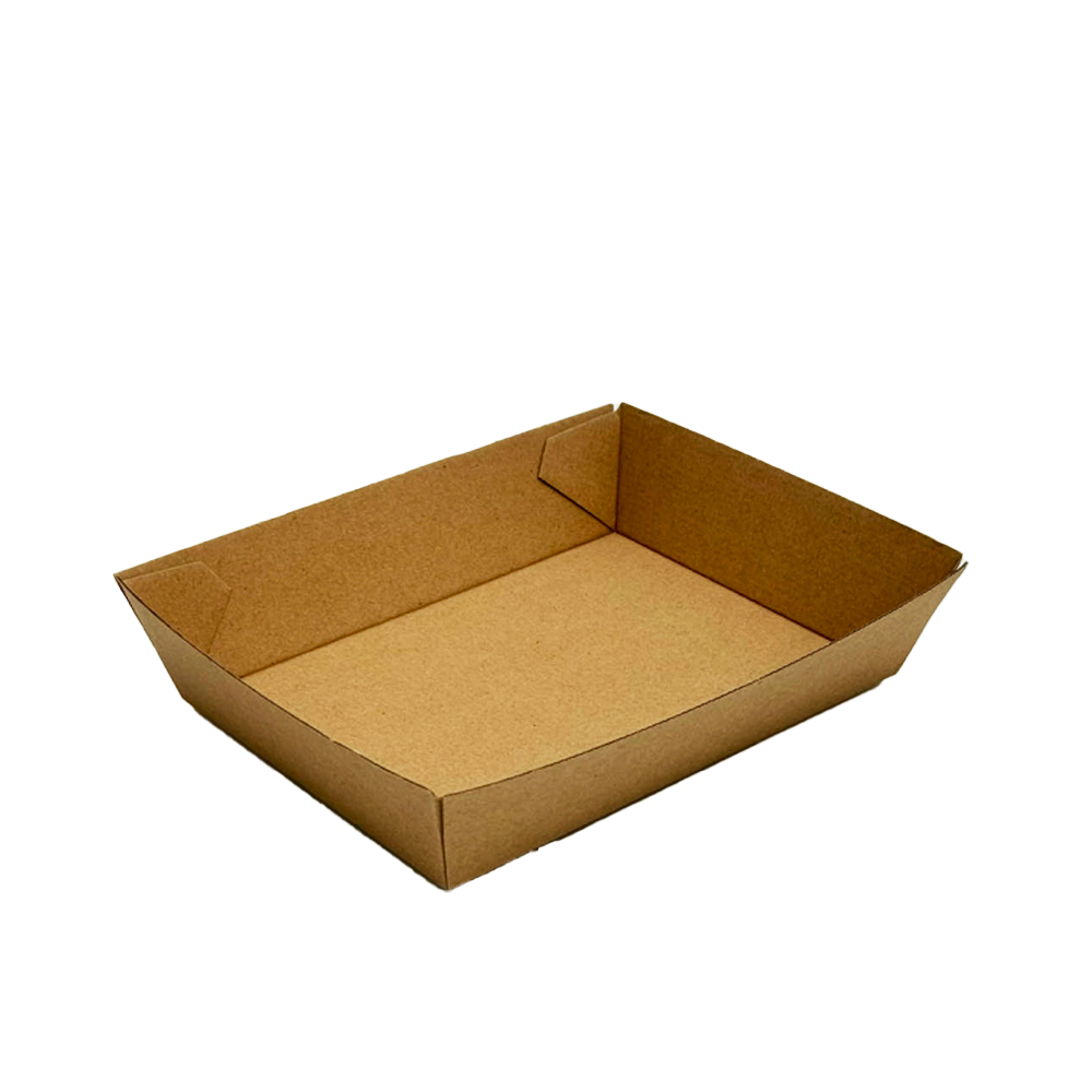 Corrugated Medium Kraft Brown Food Tray