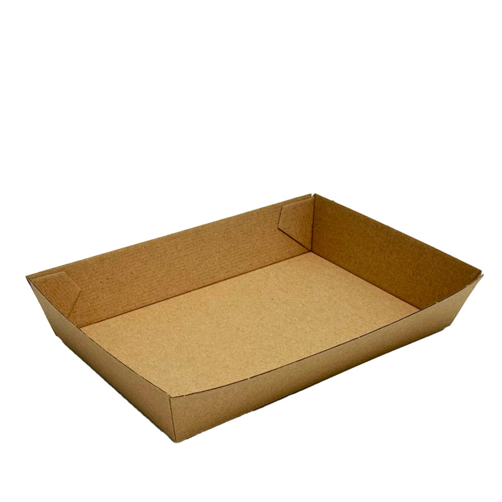 Corrugated Largre Kraft Brown Food Tray