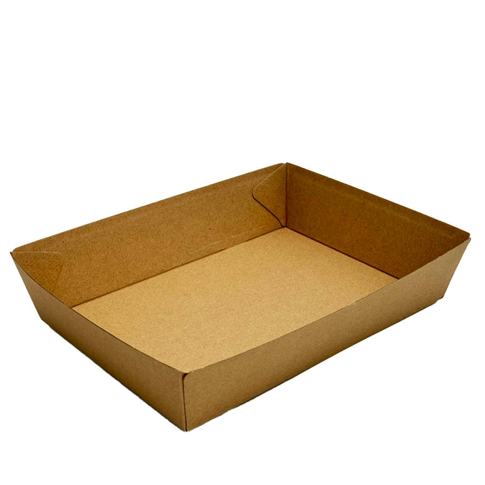 Corrugated Extra Large Kraft Brown Food Tray