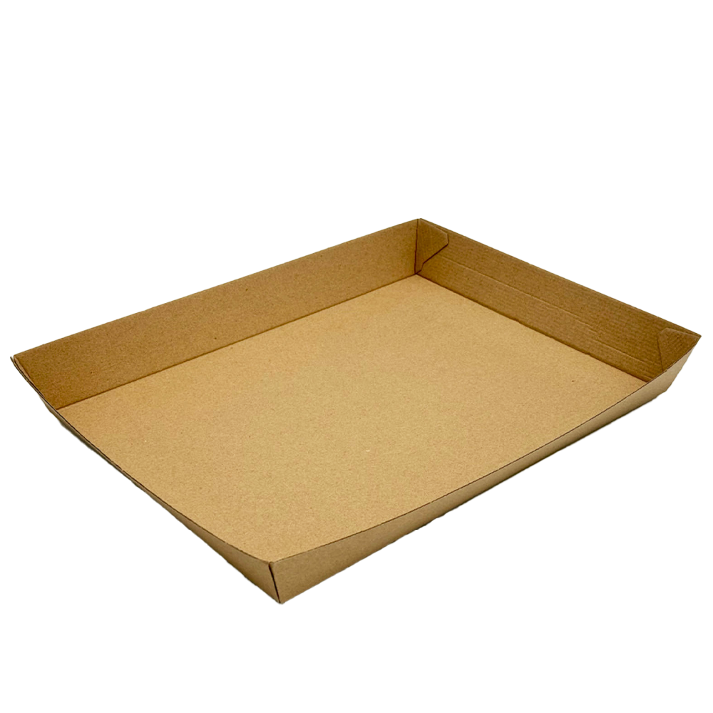 Corrugated X Extra Large Kraft Brown Food Tray