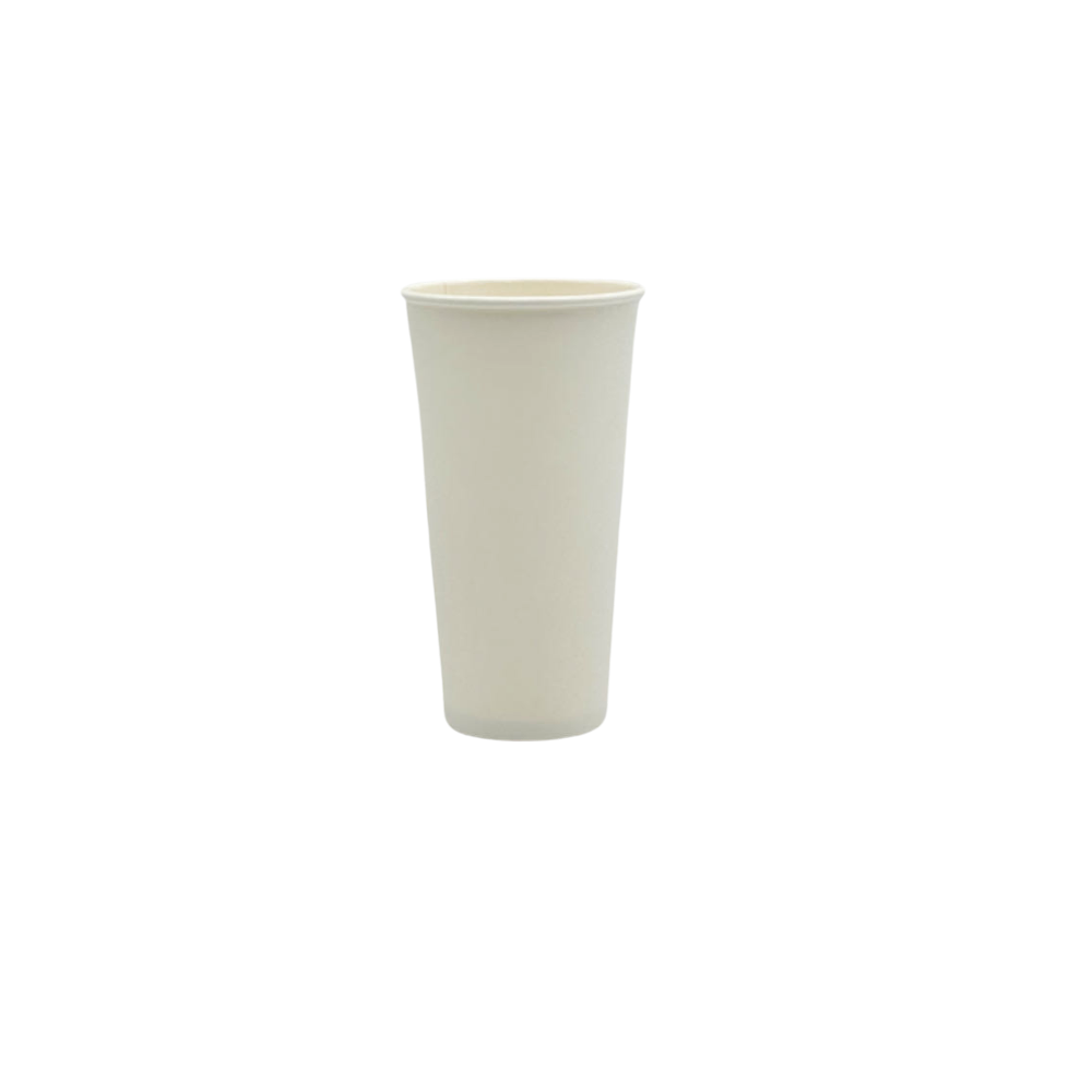 20oz/595mL PE Coated SW (D/90mm) Paper Cup Plain White