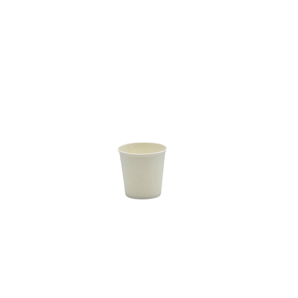 4oz/120mL PE Coated SW (D/62mm) Paper Cup Plain White