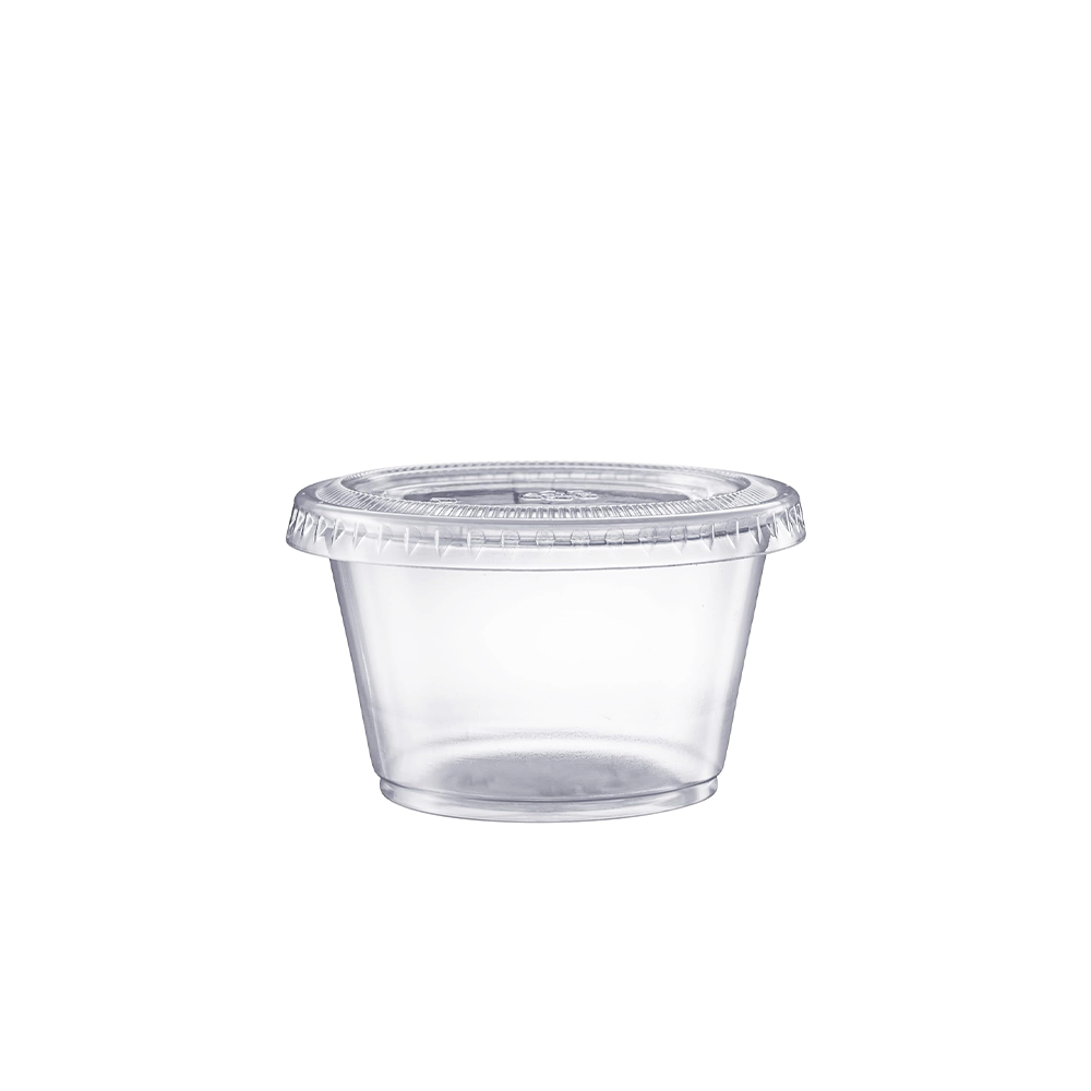 4oz/120mL Clear PET Round Portion Container With Lid