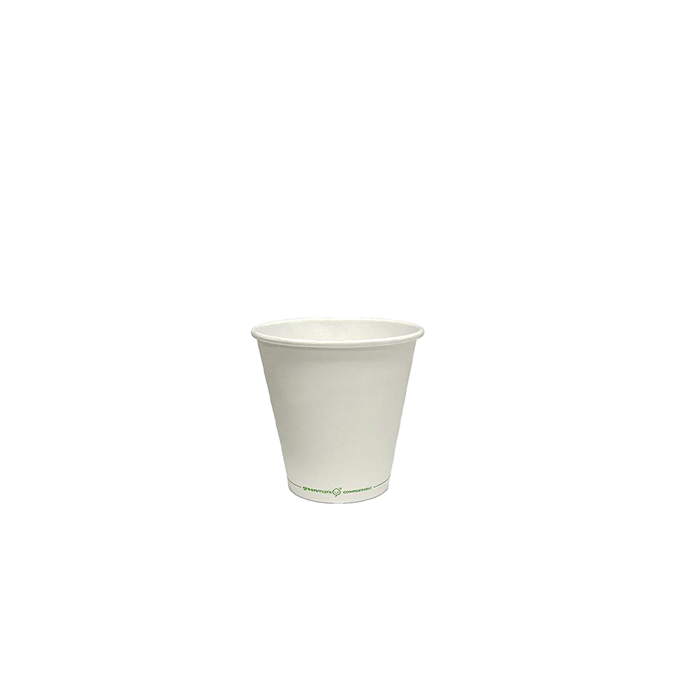 8oz/237mL PLA Coated SW (D/90mm) Paper Cup Plain White