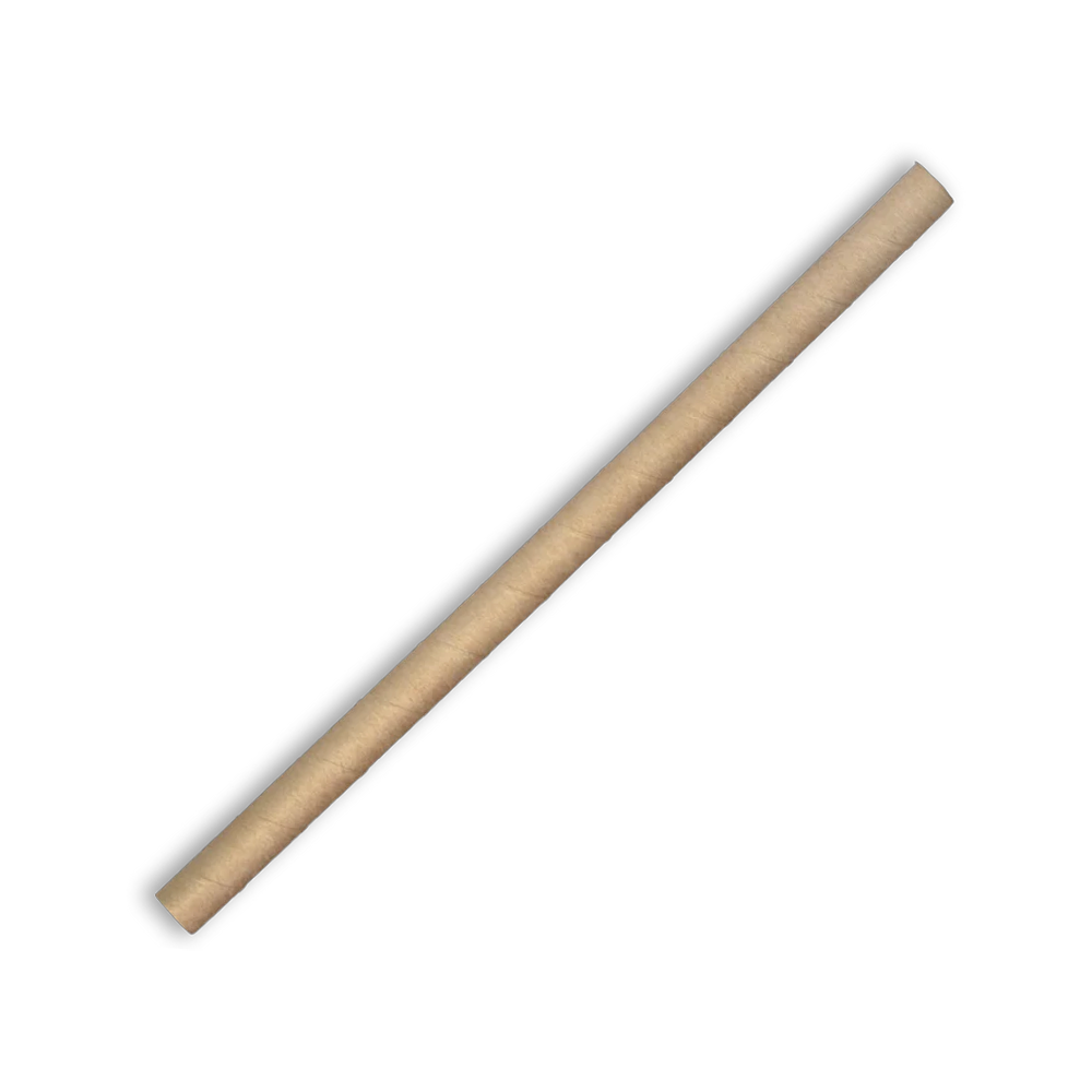 Paper Straw 10mm Jumbo Plain Brown
