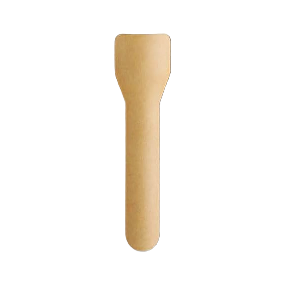 Eco-friendly Paper Gelato Spoon Brown PHA Coating - 1000/CTN