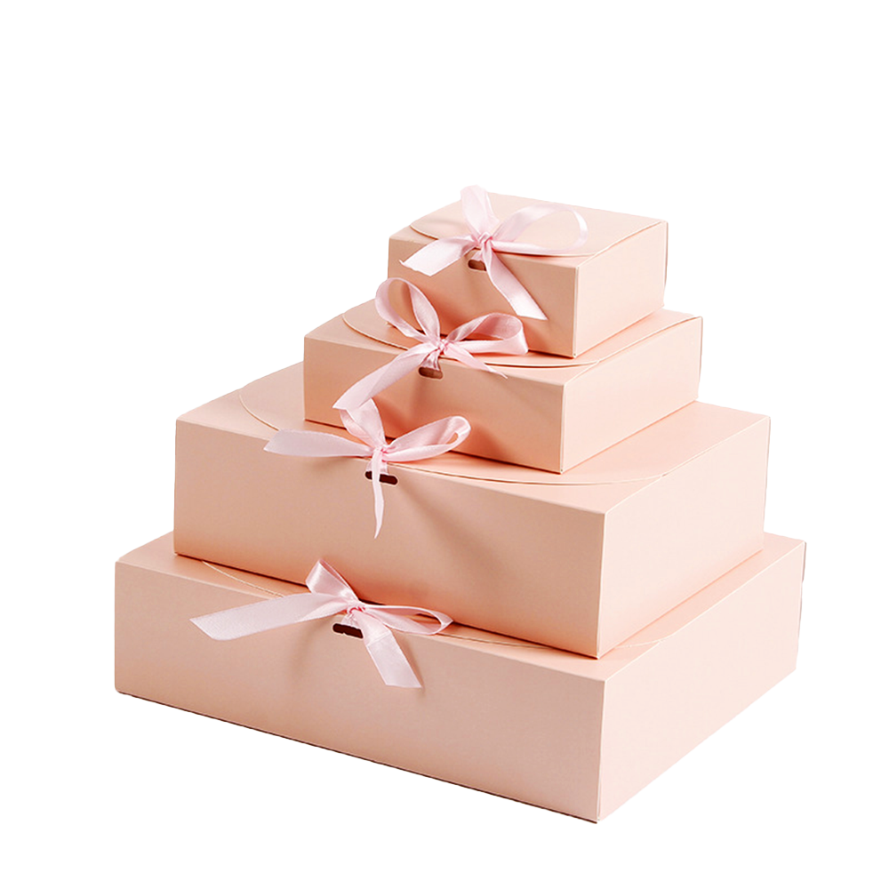 Large Sleek Paper Box With Ribbon