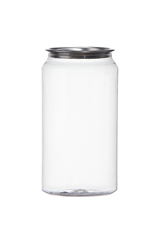 400mL Clear PET Can With Lid - 200/CTN