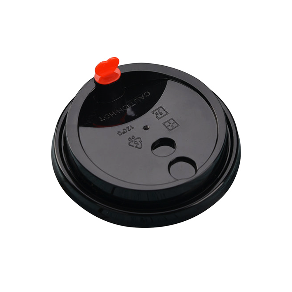 16/24oz - 95mm Black Bubble Tea Cup Lid