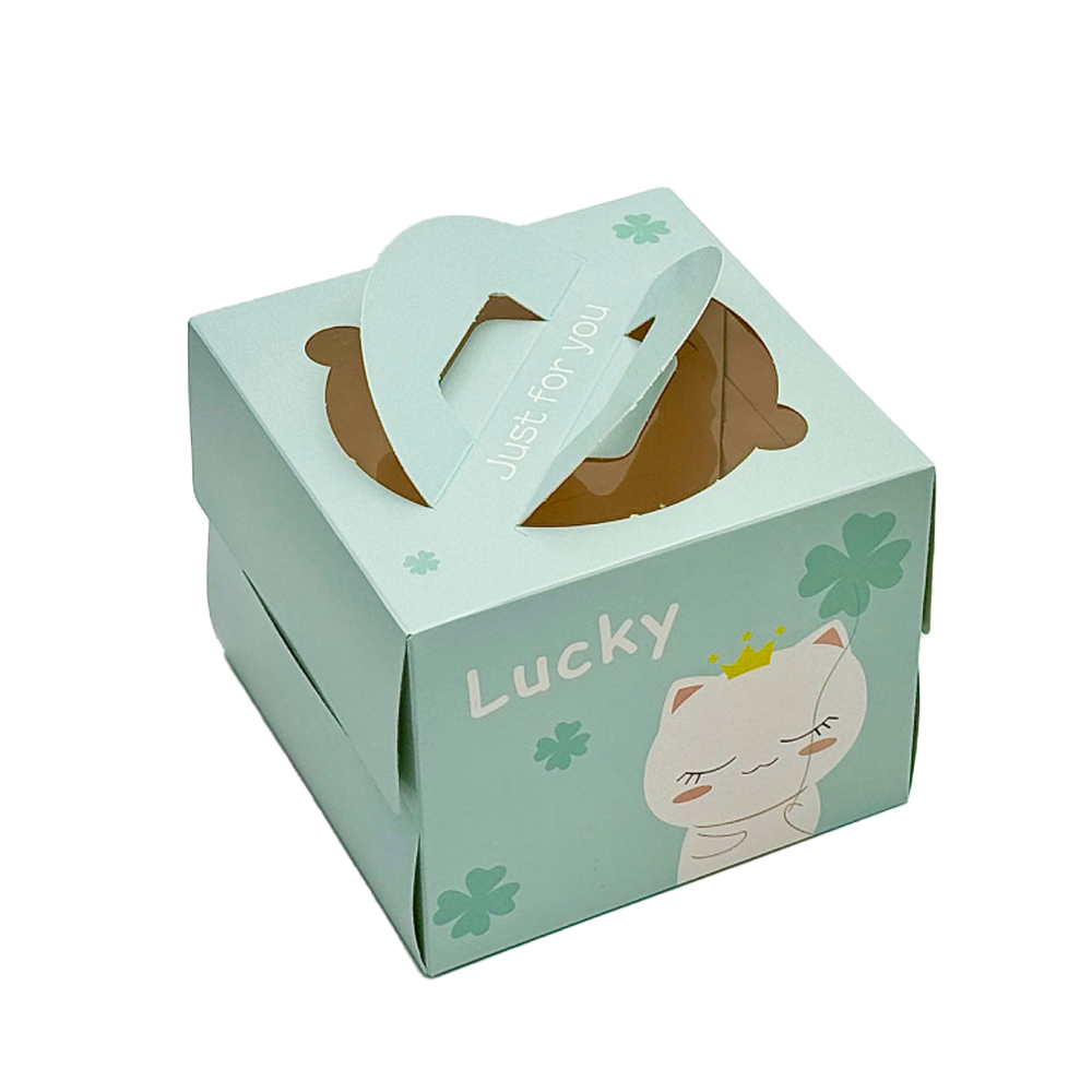 15x15x12 Patisserie Square Cake Box - Lucky Cat