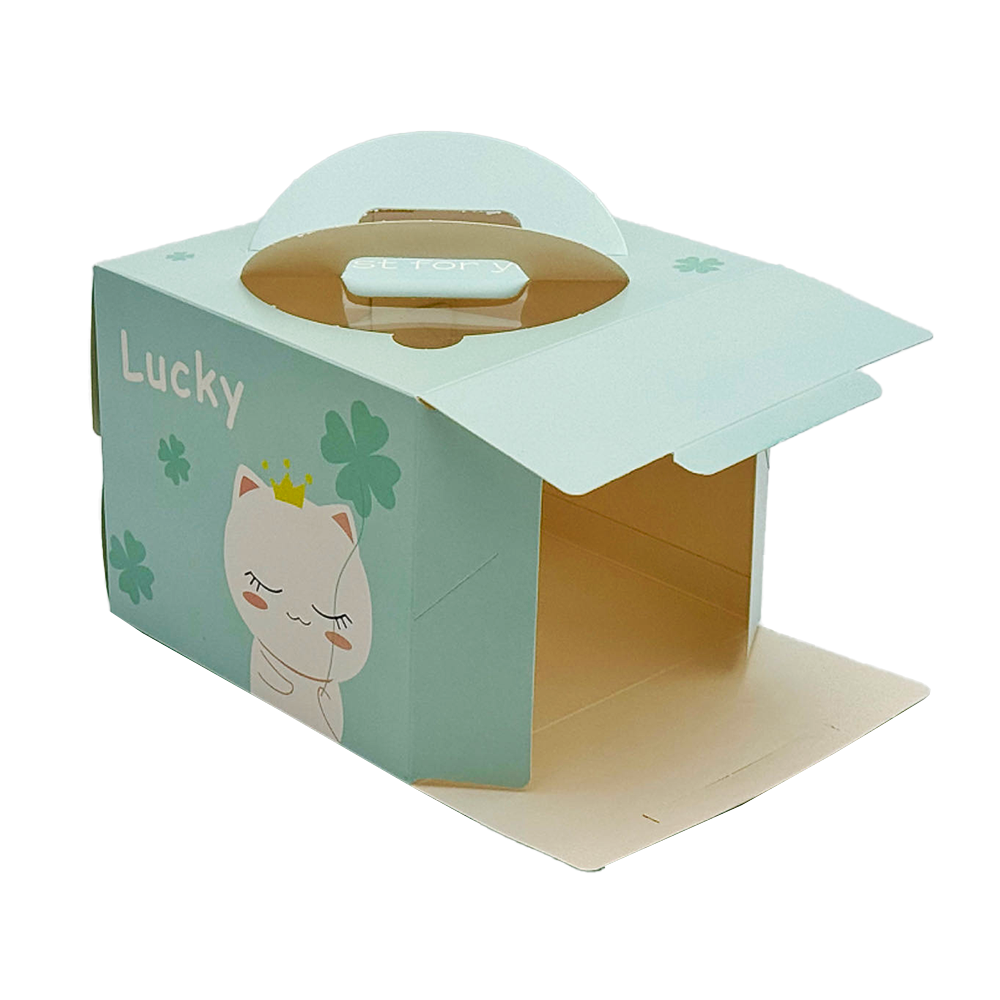 15x15x12 Patisserie Square Cake Box - Lucky Cat