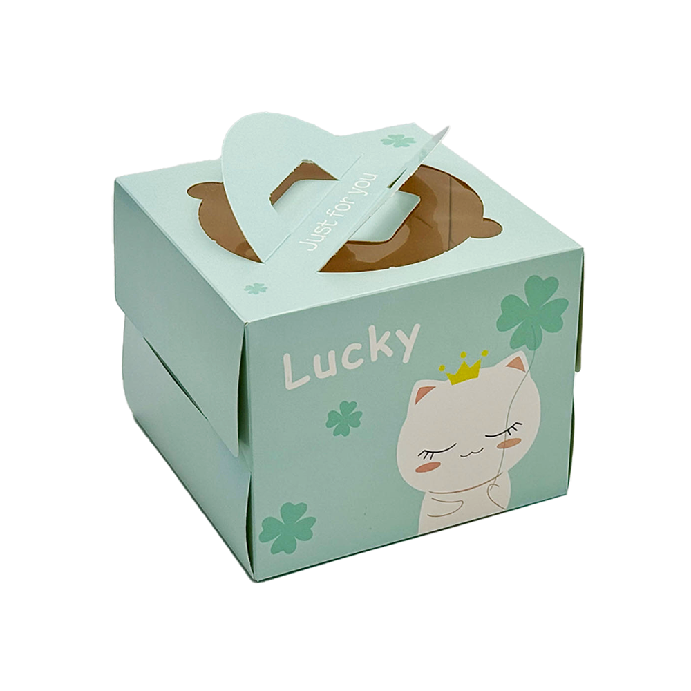 15x15x12 Patisserie Square Cake Box - Lucky Cat