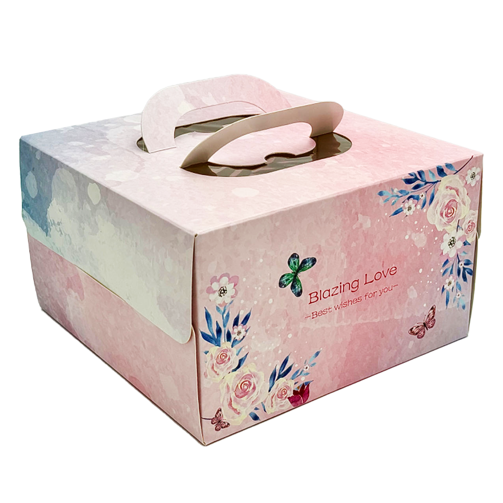 25x25x15 Patisserie Square Cake Box - Blazing Love