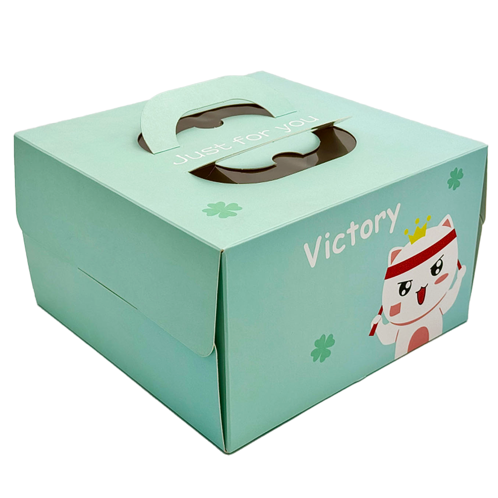 Hộp bánh vuông Patisserie 25x25x15 - Lucky Cat