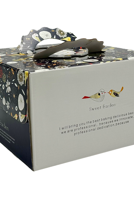 25x25x15 Patisserie Square Cake Box - Sweet Garden - TEM IMPORTS™