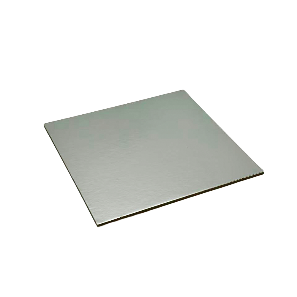 6 Inch Square STD Foil Cake Board - Silver