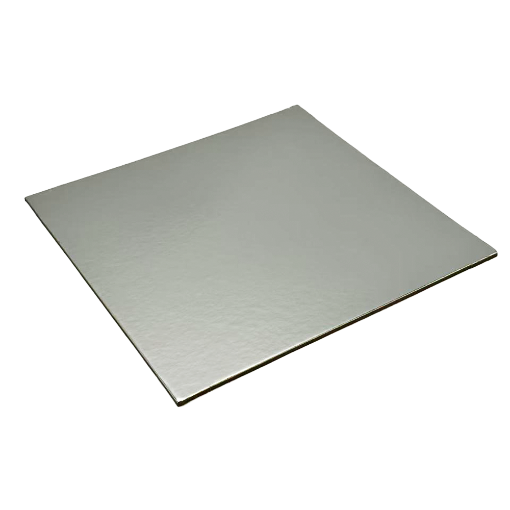 8 Inch Square STD Foil Cake Board - Silver