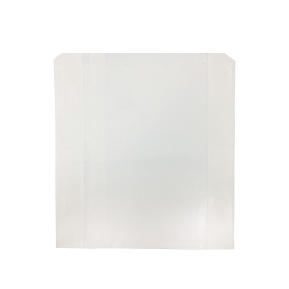 Square Sponge Flat Paper Bag White - 500/PK