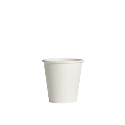 6oz White PE-Coated Single Wall Paper Cups - 80mm Rim (Carton of 1000)