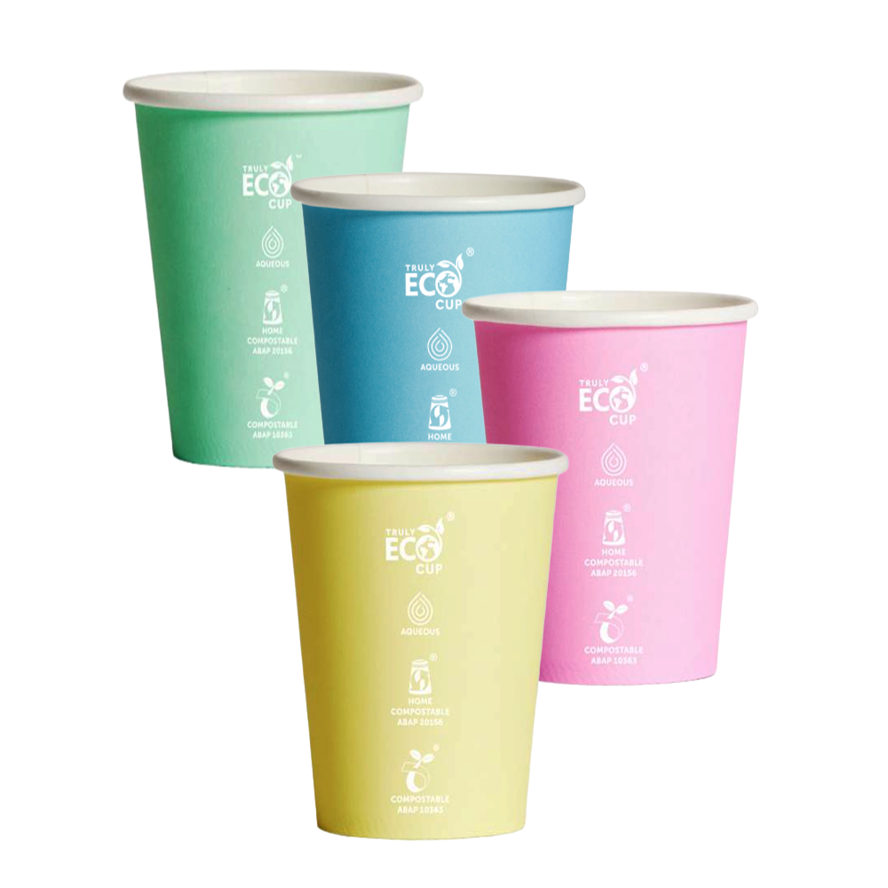 10oz Truly Eco Pastel Single Wall Coffee Cup (80mm Rim) - 1000/CTN
