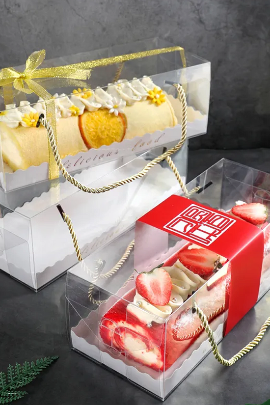 225mm Long Rectangular Transparent Box With Silk Handle - TEM IMPORTS™