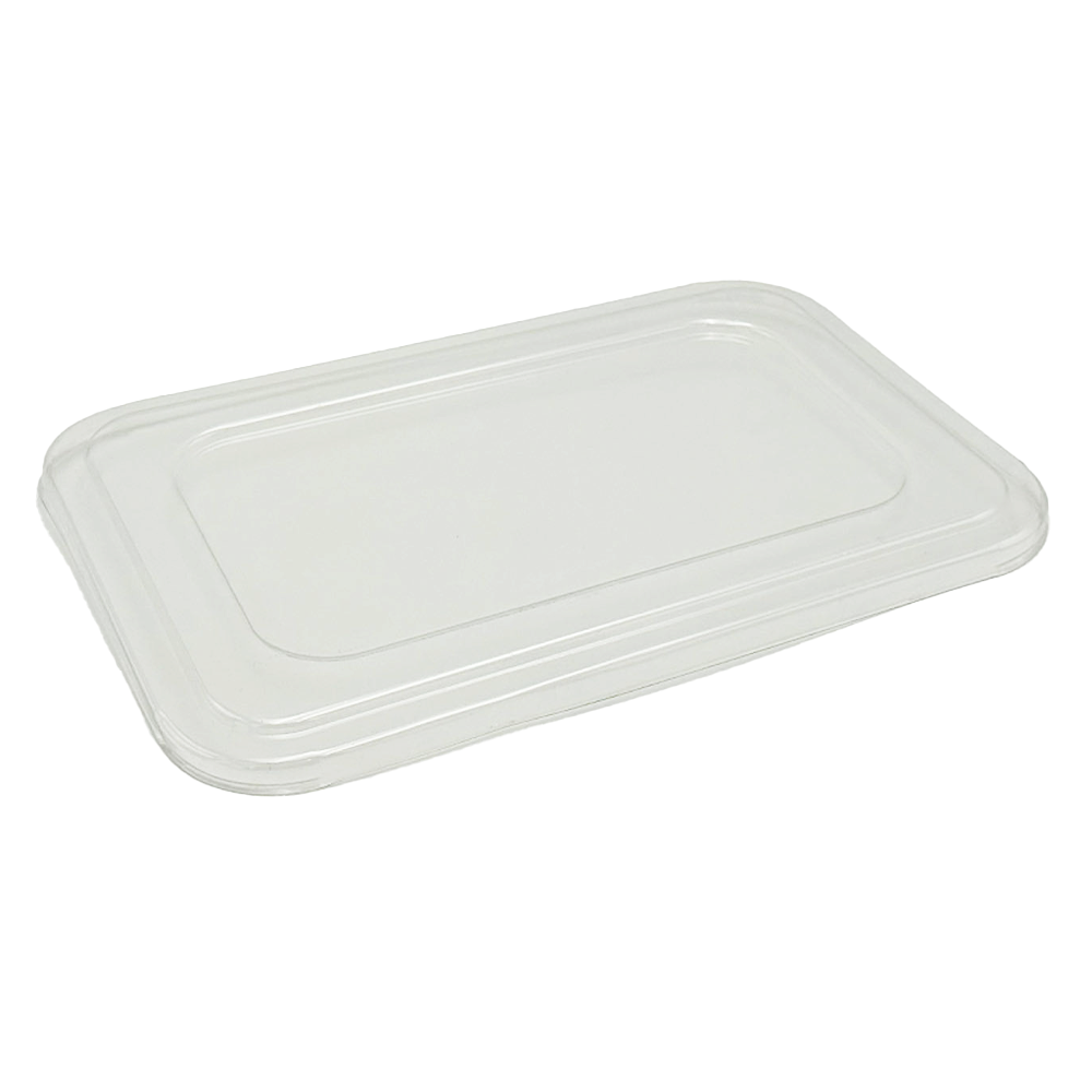 Clear PET Lid For Sugarcane 4 Compartment Tray