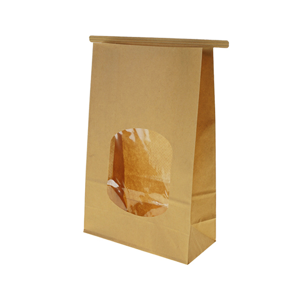 Large Tin-Tie Paper Bag With Window