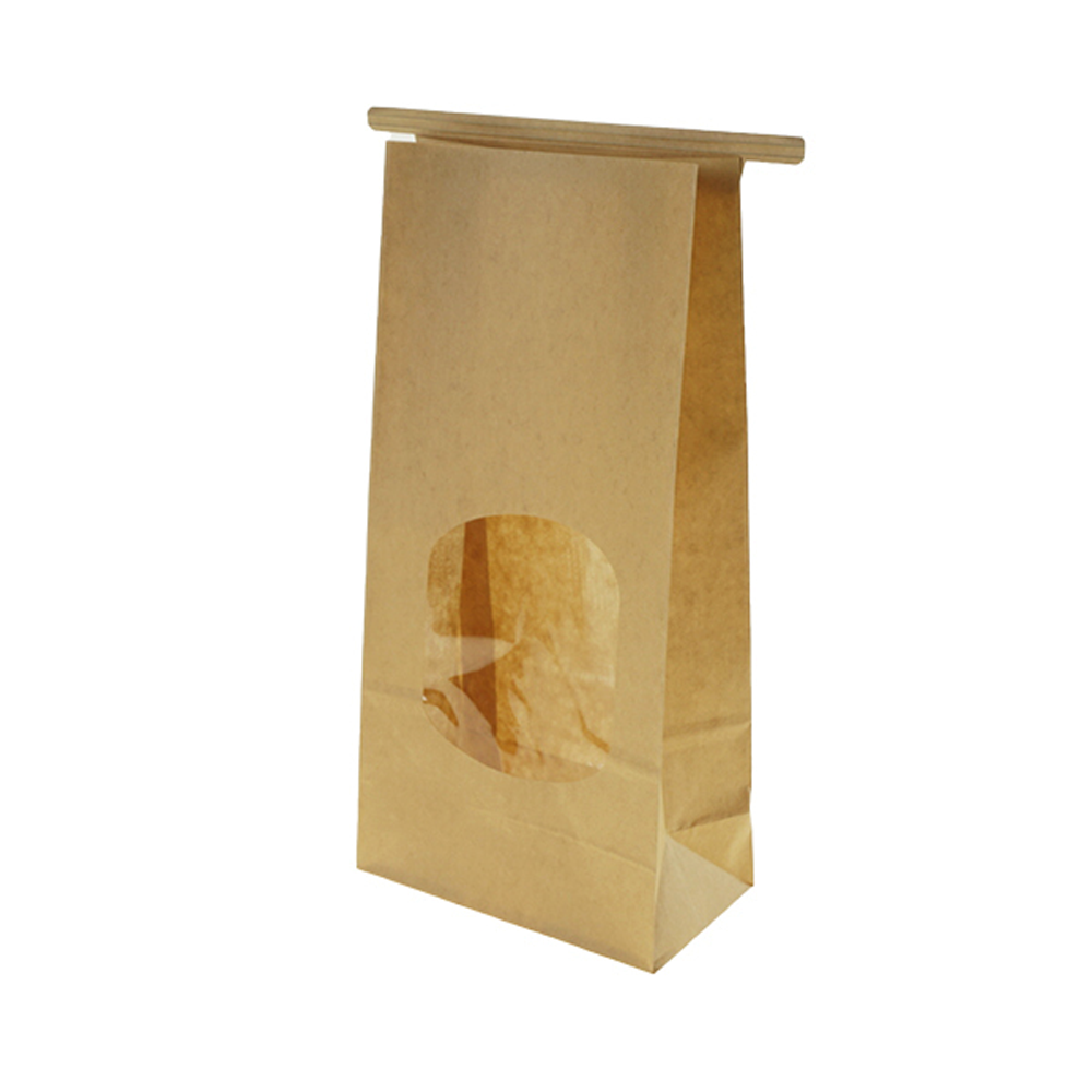 Medium Tin-Tie Paper Bag With Window