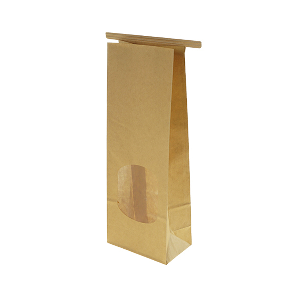 Small Tin-Tie Paper Bag With Window