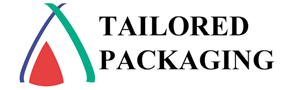 Logo of Tailored Packaging with a red and green triangle on a white background